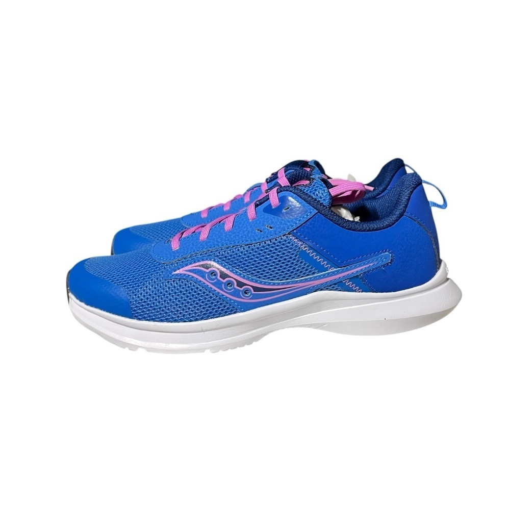 🌻NEW w/Box Saucony Axon 3 Bluelight / Grape Lace-Up Sneakers Big Kid Size 6.5
